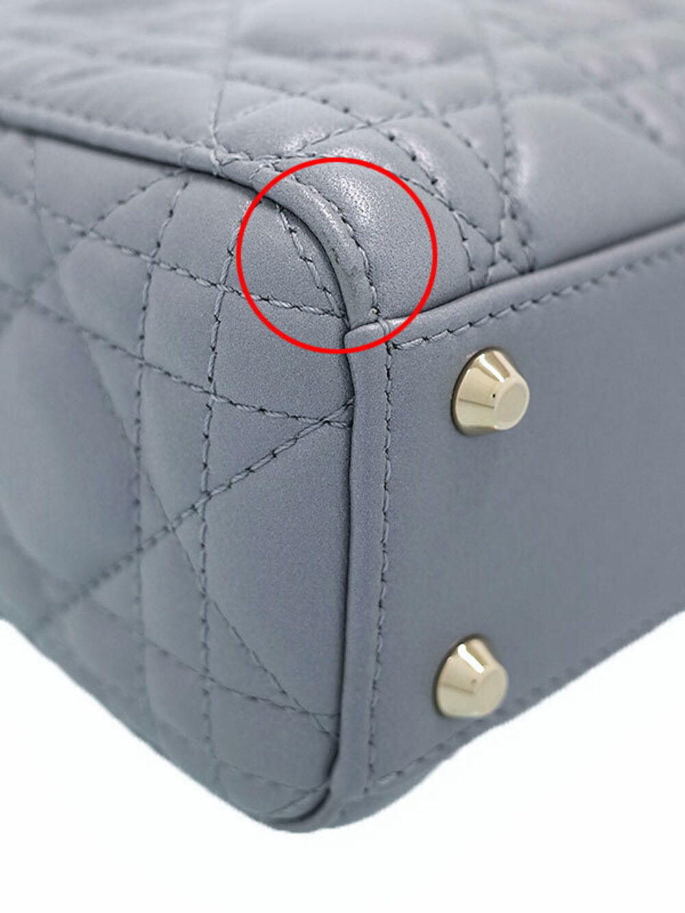 Christian Dior Lady Dior Bag quilted Gray cannage lambskin pale - Picture 5 of 5
